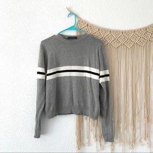 Brandy Melville Gray Striped Sweater